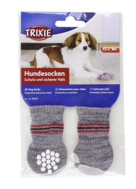 Trixie Dog Socks Non Slip Grey Xs - S